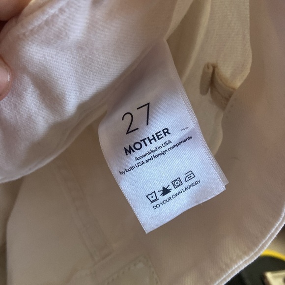 Mother Jeans Patch Pocket Private Ankle Fray in Cream Puff Sz 27 - Picture 6 of 9